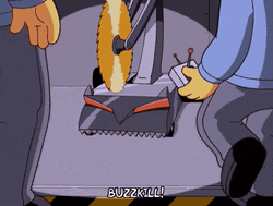 Buzz Kill Animated Spinning Saw Blade GIF