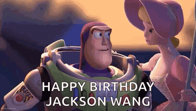 Buzz Lightyear And Bo Peep Saying Happy Birthday Jackson Wang GIF