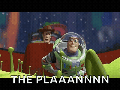 Buzz Lightyear And Woody From Toy Story Are In A Space Ship GIF