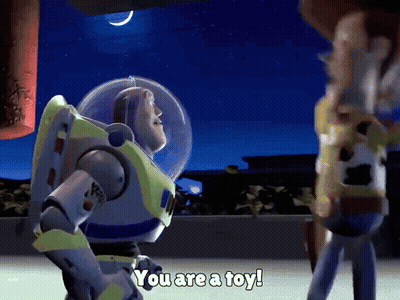 Buzz Lightyear And Woody Standing Together GIF
