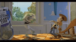 Buzz Lightyear And Woody Teasing Each Other GIF