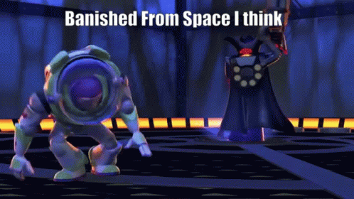 Buzz Lightyear Banished From Space GIF