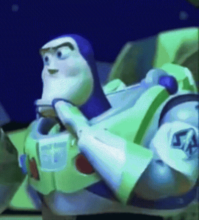 Buzz Lightyear Close Up Looking At Camera GIF