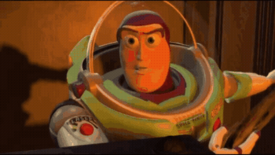 Buzz Lightyear From Toy Story Looking At Camera GIF