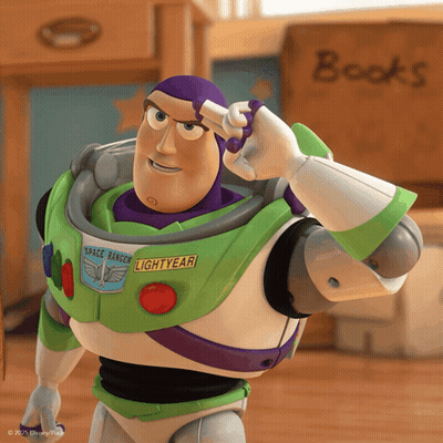 Buzz Lightyear From Toy Story Scratches His Head GIF