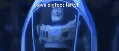 Buzz Lightyear I Love Bigfoot Lefty GIF