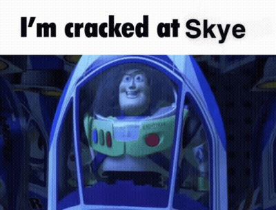 Buzz Lightyear In Spaceship Saying I'm Cracked At Skye GIF