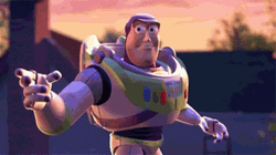 Buzz Lightyear Putting On Whiskers GIF