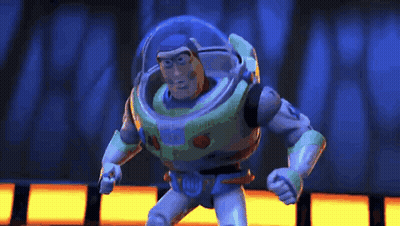 Buzz Lightyear Running In Dark Room GIF