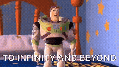 Buzz Lightyear Standing In Bedroom To Infinity And Beyond GIF
