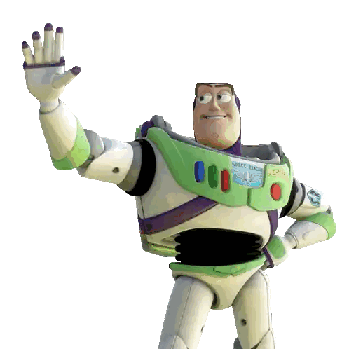 Buzz Lightyear Waving Hand Sticker
