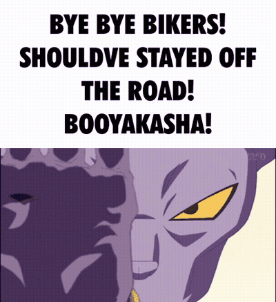 Bye Bye Bikers Shouldve Stayed Off The Road Booyakasha GIF