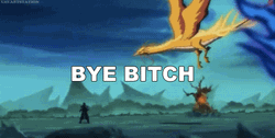 Bye Bye Bitch Animated Dragon GIF