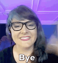 Bye Bye Bye Lady Wearing Black Eyeglasses GIF