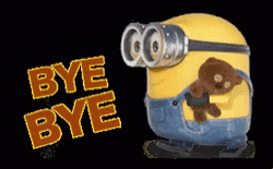 Bye Bye Bye Minion Walking Out GIF