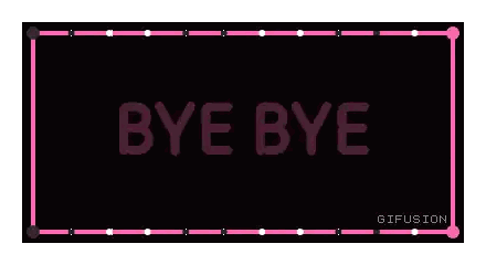 Bye Bye Pixel Art On Black Background Sticker