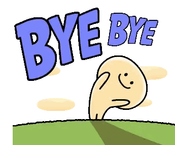 Bye Bye Sign With Smiley Face Sticker