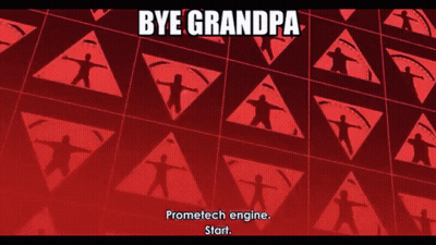 Bye Grandpa Is Written On A Red And Black Background GIF