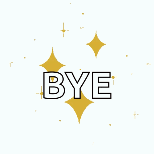 Bye Surrounded By Gold Stars GIF