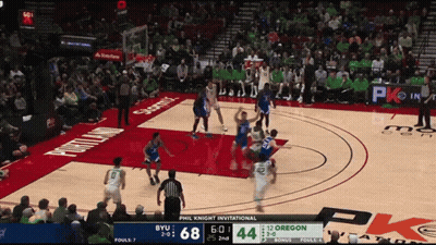 BYU Vs Oregon Basketball Game GIF