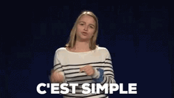 C'est Simple Woman Hand Signs GIF