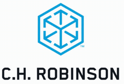 C.H. Robinson Logo Blue Hexagon With Arrows GIF