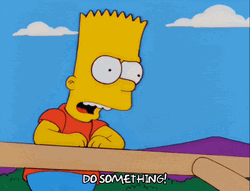 C'mon Do Something Bart Simpson GIF