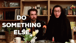 C'mon Do Something Two People GIF