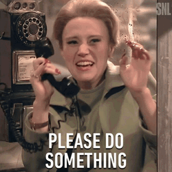 C'mon Do Something Woman At Telephone Booth GIF