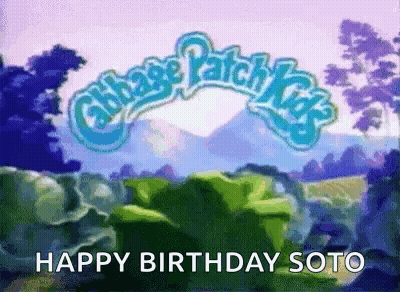 Cabbage Patch Kids Logo Happy Birthday Soto GIF