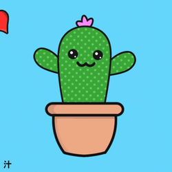 Cactus Bend Left Right Heart Popping GIF