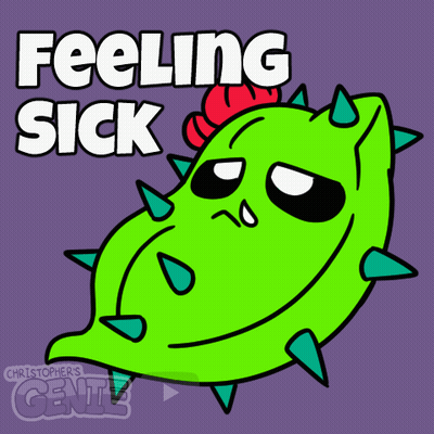 Cactus Feeling Sick GIF
