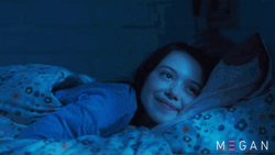 Cady Happy In Bed M3gan Dance GIF