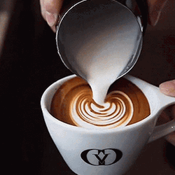 Cafe Latte Foam Art GIF