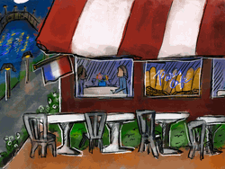 Cafe Shop Illustration GIF