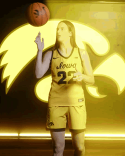 Caitlin Clark Basketball Finger Spin GIF