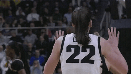 Caitlin Clark Double High Five GIF