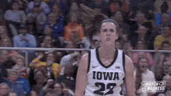 Caitlin Clark Intense Reaction Screaming GIF