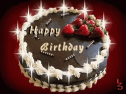 Cake Happy Birthday Strawberry Chocolate Flavor GIF
