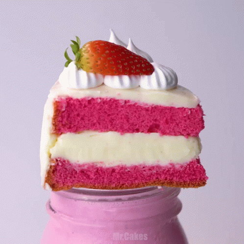 Cake Slice With Strawberry GIF