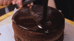 Cake With Chocolate Ganache GIF