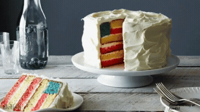 Cake With Slice Taken Out GIF
