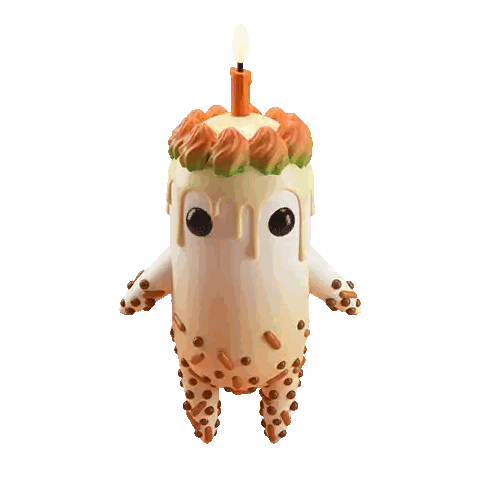 Cake With Sprinkles And Candle Sticker