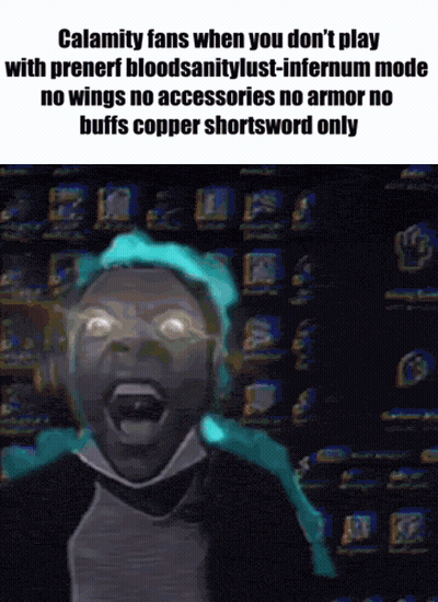 Calamity Fans When You Don't Play With Penerf Bloodsanitylust-Infernum Mode No Wings No Accessories No Armor No GIF