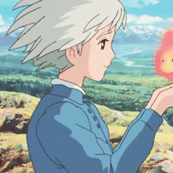 Calcifer Gets A Kiss GIF