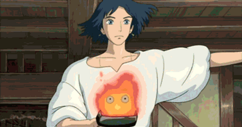 Calcifer Gets Big And Wild GIF