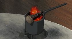 Calcifer Got A Bad Fall GIF