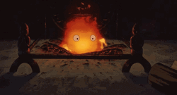 Calcifer Keeps The Fire On GIF