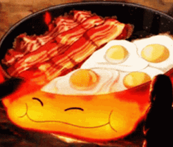 Calcifer Loves The Food GIF