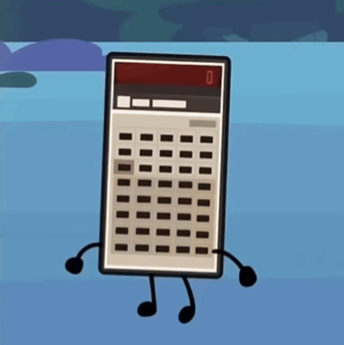 Calculator With Arms And Legs And Zero GIF